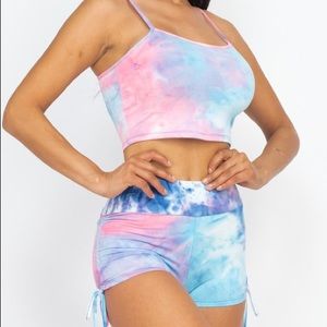 Tie-dye shorts set